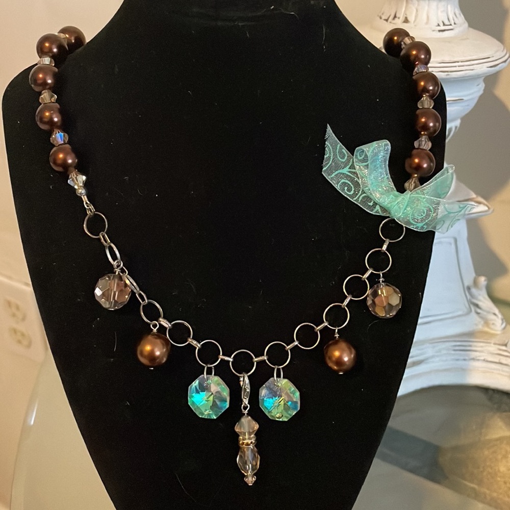 BROWN PEARLS NECKLACE. - Picture 4 of 4